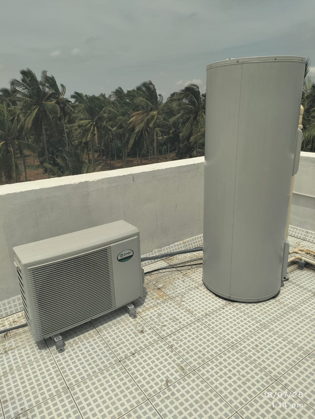A. O. Smith Heat Pump Gas Refilling Service Completed