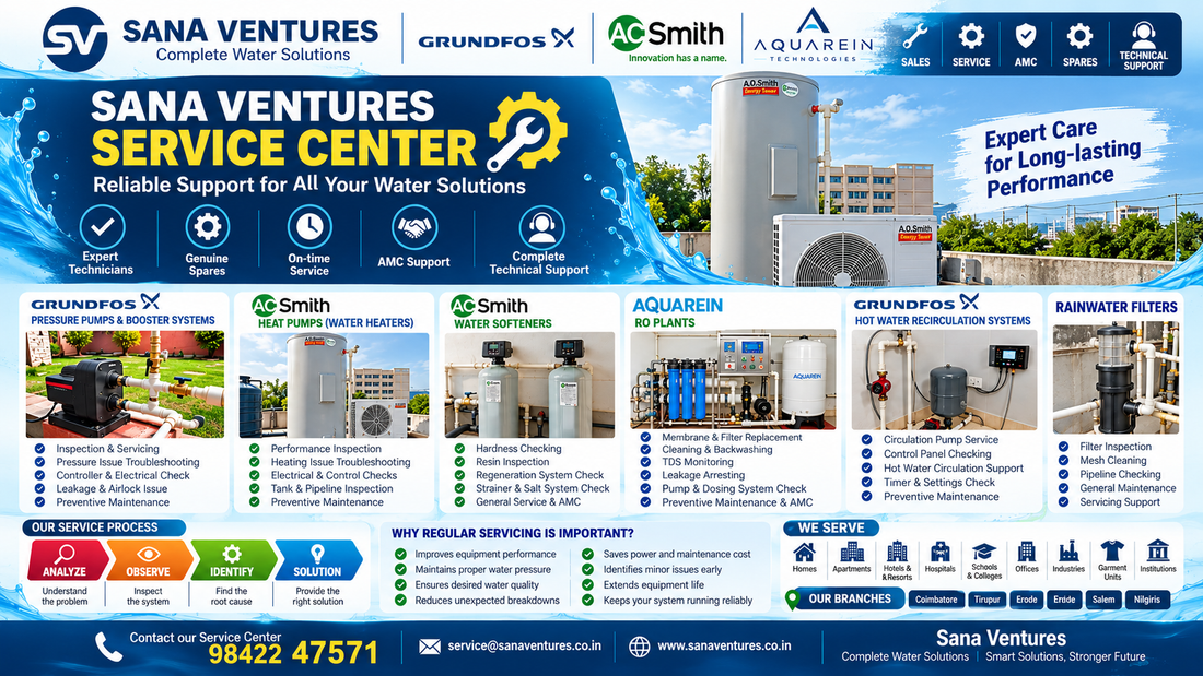 Sana Ventures Service Center – Reliable Care for Your Water Solution Products